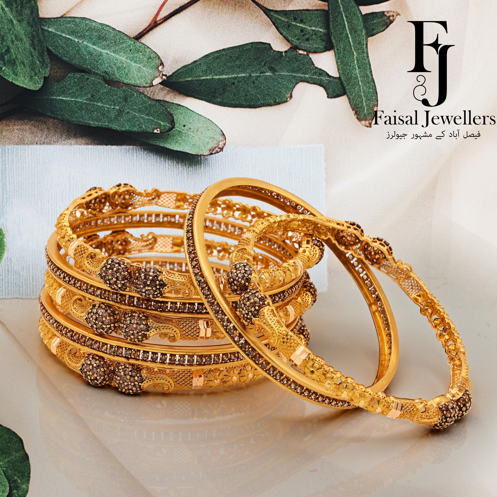 Gold Handcrafted Bangles